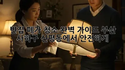 빈집, 폐가 청소 완벽 가이드: 부산 사하구 신평동에서 안전하게!